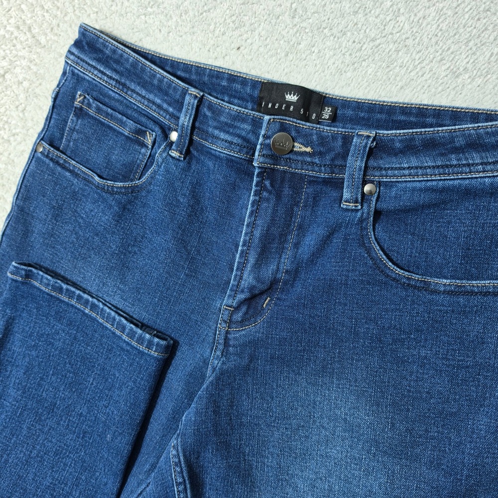 NEW Under 5'10 Jeans Mens 32/25 Blue Stretch Slim Fit Denim
